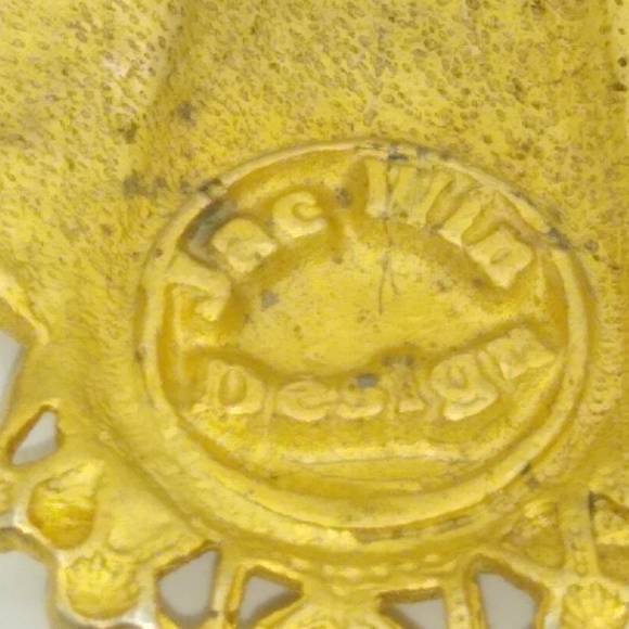 Jac Win Design Gold Tone Angel Bow Brooch Pendant w Pearl Accent Signed Vintage - Picture 8 of 11